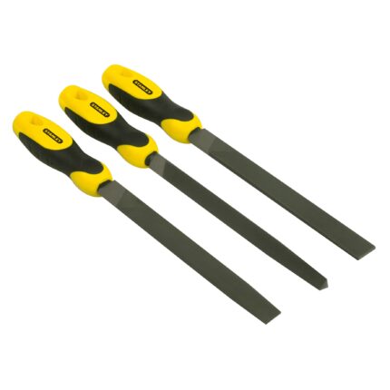 STANLEY® 8 in. Flat 1/2 Round 3-Square File Set (3 pc.)