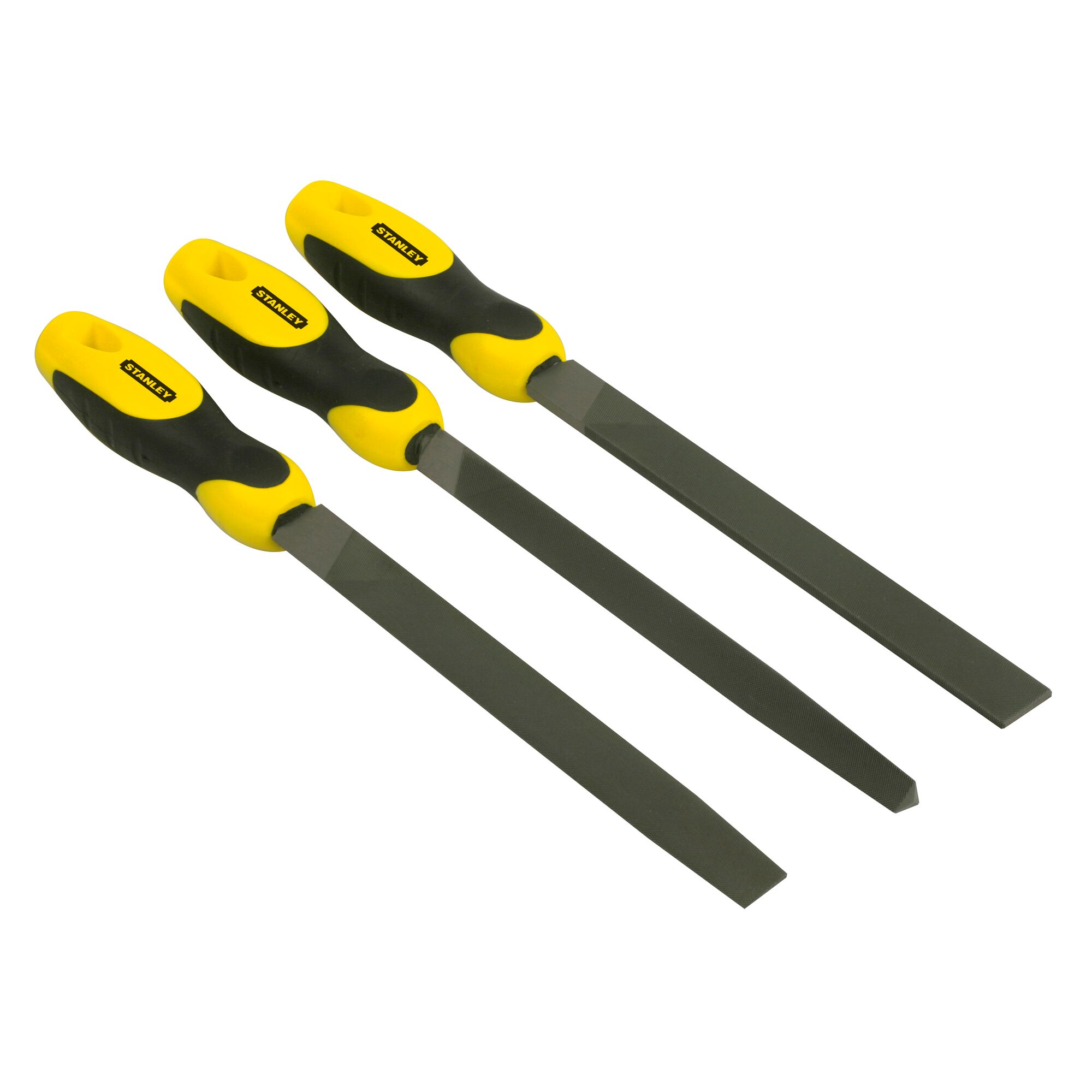 STANLEY® 8 in. Flat 1/2 Round 3-Square File Set (3 pc.)