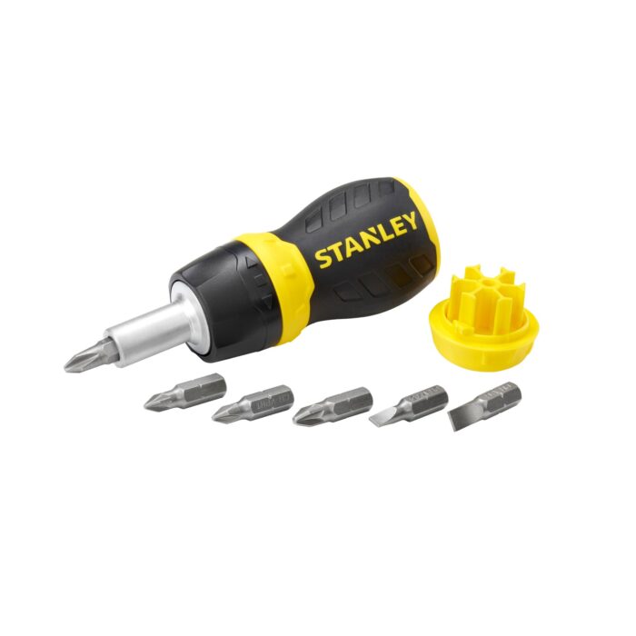 STANLEY® Multi-Bit Stubby Ratcheting Screwdriver