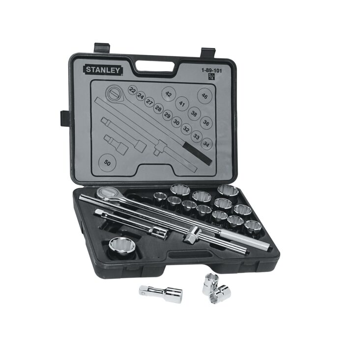 19PC 3/4" DR METRIC SOCKET SET