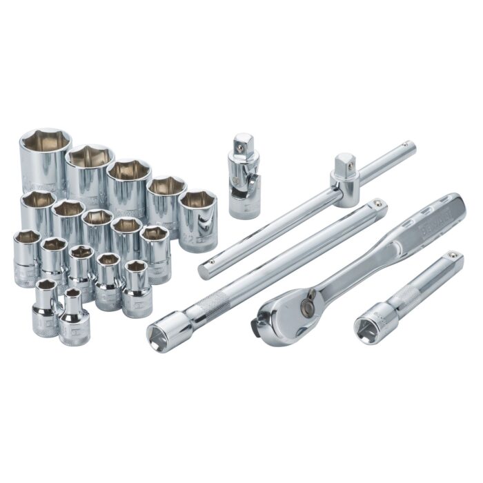 22 Piece Full Metric 1/2" Socket Set