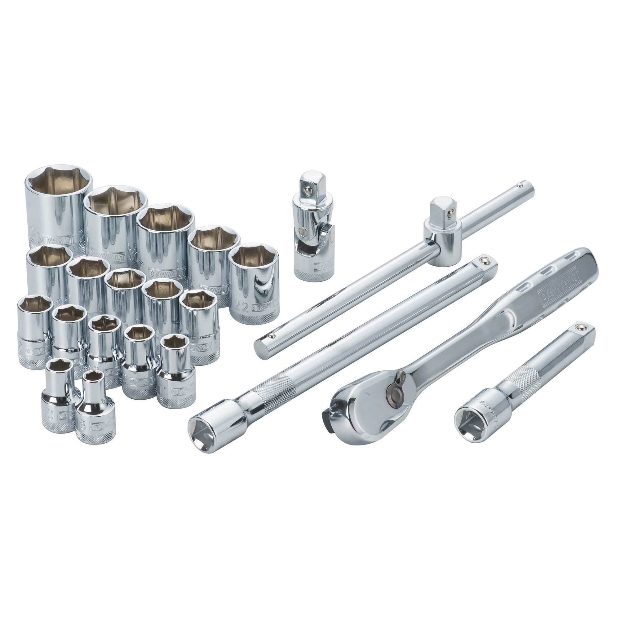 22 Piece Full Metric 1/2" Socket Set