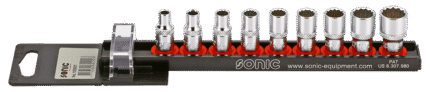 1/4" DRIVE SAE SOCKET SET ON RAIL, 9-PCS