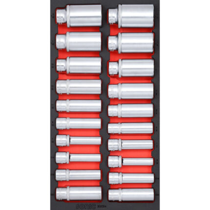 SAE DEEP SOCKET SET 1/2", 20-PCS - SMALL SFS