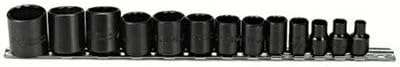 3/8 in. Drive 12-Point Black Oxide Socket Set Socket (13 pc.)