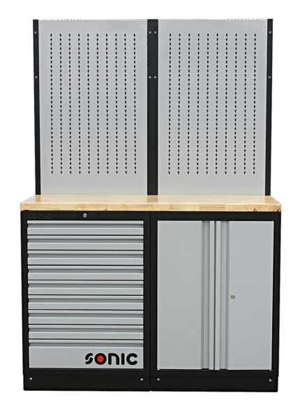 SONIC MSS 26" 9 DRAWERS WITH WOODEN TOP BLADE, CLOSET AND HANGER BOARD