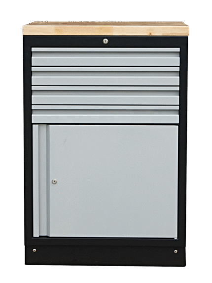 SONIC MSS 27" CABINET W/ DOOR, 4 DRAWERS WITH WOODEN TOP BLADE