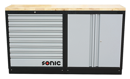 SONIC MSS 34" 9 DRAWERS AND CLOSET WITH WOODEN TOP BLADE