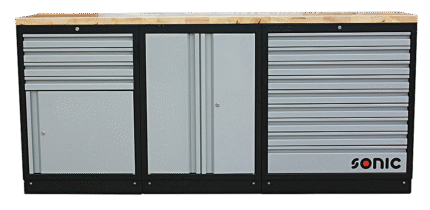 SONIC MSS 26"/34" LOW SETUP WITH 13 DRAWERS WITH WOODEN TOP BLADE