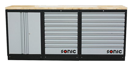 SONIC MSS 26"/34" LOW SETUP WITH 18 DRAWERS WITH WOODEN TOP BLADE