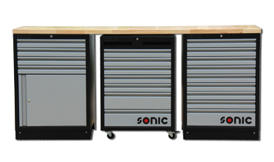 SONIC MSS 26"/34" LOW SETUP WITH 20 DRAWERS WITH WOODEN TOP