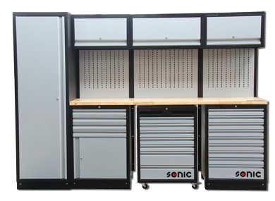 SONIC MSS 26"/34" SETUP WITH 20 DRAWERS WITH WOODEN WORKTOP