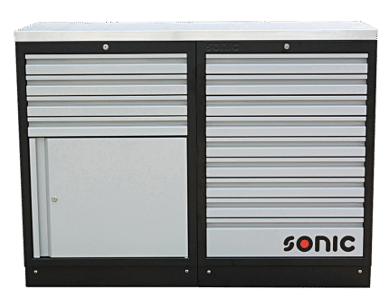 SONIC MSS 26" 9 DRAWERS WITH STAINLESS STEEL, CABINET WITH DOOR