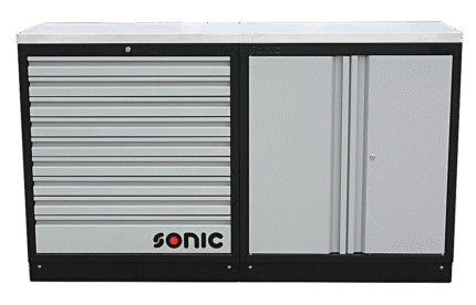 SONIC MSS 34" 9 DRAWERS AND CLOSET WITH STAINLESS STEEL TOP BLADE