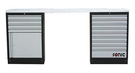 SONIC MSS 26"/34" 9 DRAWERS AND CABINET WITH DOOR STAINLESS STEEL