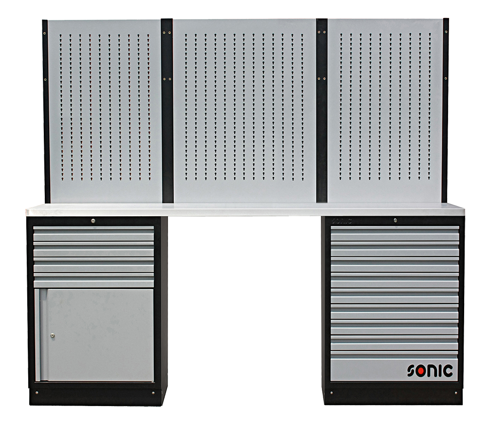 SONIC MSS 26"/34" SETUP WITH 13 DRAWERS WITH STAINLESS STEEL WORKTOP
