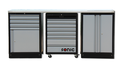 SONIC MSS 26"/34" LOW SETUP WITH 11 DRAWERS WITH STAINLESS STEEL