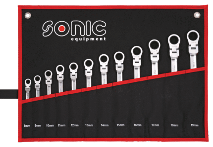FLEXIBLE RATCHETING WRENCH 12PT. SET IN POUCH, 12 PCS.