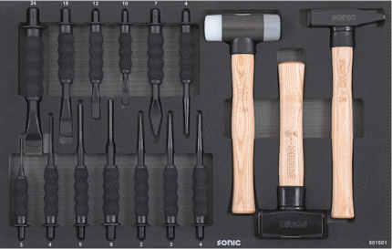 CHISEL, HAMMER SET, 16-PCS - MEDIUM