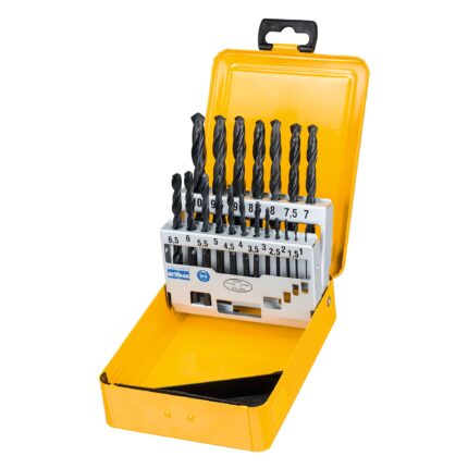 HSS-R Black Oxide Metal Drill Bit Set (19 Pcs)