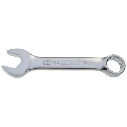 13mm 12-Point Full Polish Combination Short Wrench