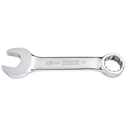 16mm 12-Point Full Polish Short Combination Wrench