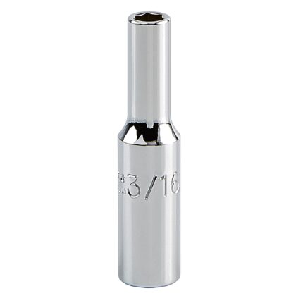 1/4 in. Drive 6-Point 3/16 in. Full Polish Deep Socket