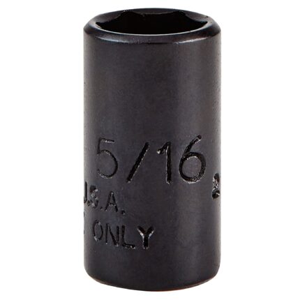 1/4 in. Drive 5/16 in. 6-Point Black Oxide Socket