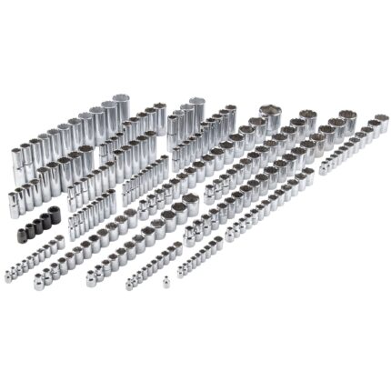 1/4 in., 3/8 in., 1/2 in. 6-8-12-Point Socket Set (205 pc.)