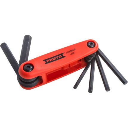 PROTO® 5/32 in. - 3/8 in. Folding Hex Key Set With Comfort Grip Set (6 pc.)