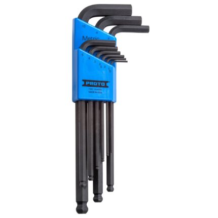 PROTO® Metric Round Head Hex Key Set (9 pc.)