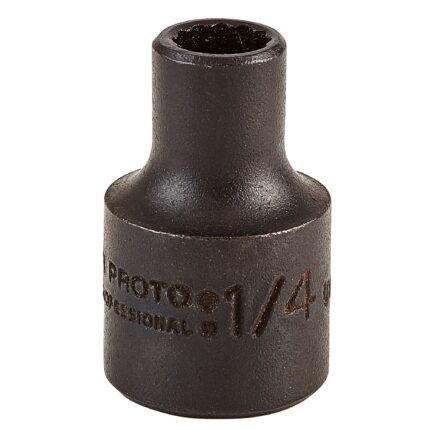3/8 in. Drive 1/4 in. 12-Point Black Oxide Socket
