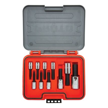 3/8 in. & 1/2 in. Drive Metric Hex Bit Set (10 pc.)