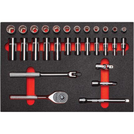 Proto® 3/8 in. Drive 12-Point Full Polish Combination Socket Set (29 pc.)