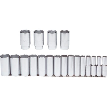 1/2 in. Drive 6-Point Deep Socket Set (19 pc.)
