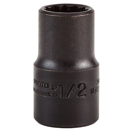 1/2 in. Drive 1/2 in. 12-Point Black Oxide Socket