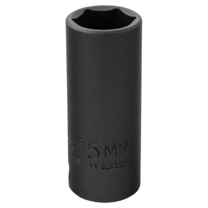 3/8 in. Drive 15mm 6-Point Thin Wall Deep Impact Socket