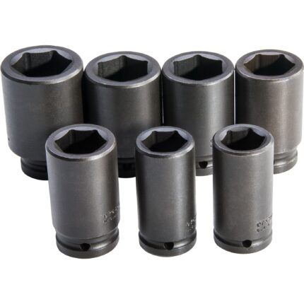 PROTO® 3/4 in. Drive Deep Metric 6-Point Impact Socket Set (7 pc.)