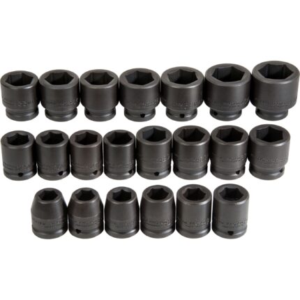 PROTO® 3/4 in. Drive Metric 6-Point Impact Socket Set (21 pc.)