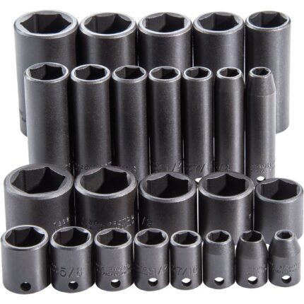 3/8 in. Drive 6-Point Impact Socket Set (25 pc.)