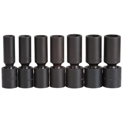 1/2 in. Drive 6-Point Deep Metric Impact Socket Set (7 pc.)