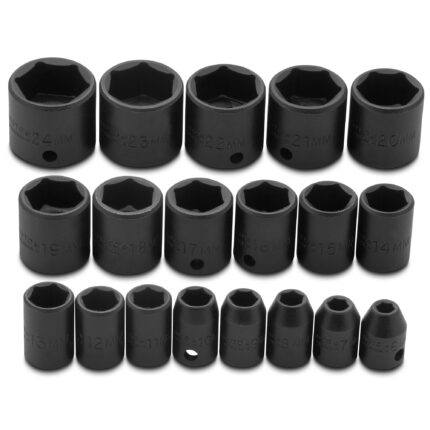 PROTO® 3/8 in. Drive 6-Point Metric Impact Socket Set (19 pc.)