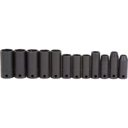3/8 in. Drive 6-Point Metric Thin Wall Deep Impact Socket Set (12 pc.)