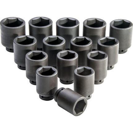PROTO® 1 in. Drive Deep 6-Point Impact Socket Set (15 pc.)