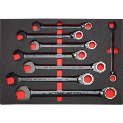 Proto® Black Chrome Reversible Combination Ratchet Wrench Set (20 pc.)