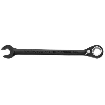 7/16 in. Black Chrome Reversible Combination Ratchet Wrench