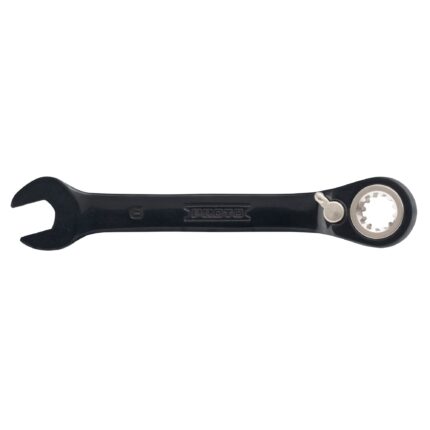 6mm Black Chrome Stubby Reversible Combination Ratchet Wrench