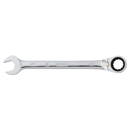 17mm 12-Point Full Polish Reversibe Combination Ratchet Wrench